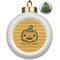 Halloween Pumpkin Ceramic Christmas Ornament - Xmas Tree (Front View)