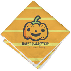 Halloween Pumpkin Cloth Cocktail Napkin - Single w/ Name or Text