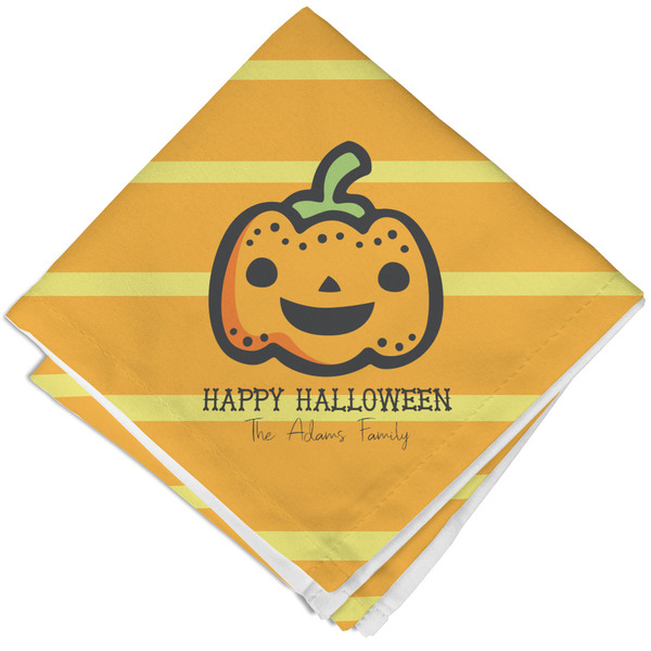 Custom Halloween Pumpkin Cloth Napkin w/ Name or Text