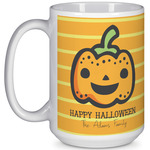 Halloween Pumpkin 15 Oz Coffee Mug - White (Personalized)