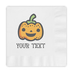 Halloween Pumpkin Embossed Decorative Napkins (Personalized)