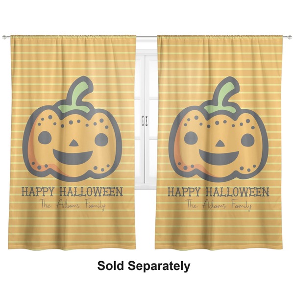 Custom Halloween Pumpkin Curtain Panel - Custom Size (Personalized)