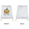 Halloween Pumpkin Drawstring Backpacks - Sweatshirt Fleece - Single Sided - APPROVAL