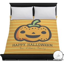 Halloween Pumpkin Duvet Cover - Full / Queen (Personalized)