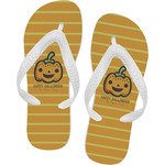 Halloween Pumpkin Flip Flops - Small (Personalized)