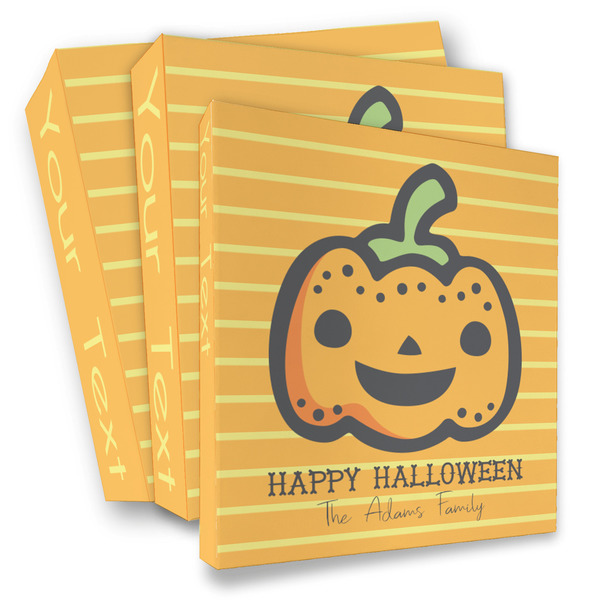 Custom Halloween Pumpkin 3 Ring Binder - Full Wrap (Personalized)