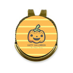 Halloween Pumpkin Golf Ball Marker - Hat Clip - Gold