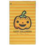 Halloween Pumpkin Golf Towel - Poly-Cotton Blend w/ Name or Text