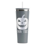 Halloween Pumpkin RTIC Everyday Tumbler with Straw - 28oz - Grey - Single-Sided (Personalized)