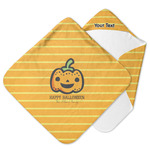 Halloween Pumpkin Hooded Baby Towel (Personalized)