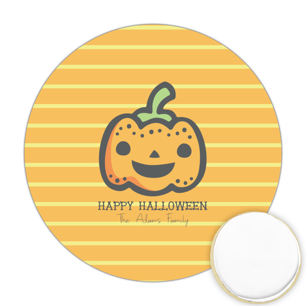 Custom Halloween Pumpkin Printed Cookie Topper - 2.5" (Personalized)