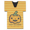 Halloween Pumpkin Jersey Bottle Cooler - FRONT (flat)