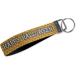 Halloween Pumpkin Webbing Keychain Fob - Small (Personalized)