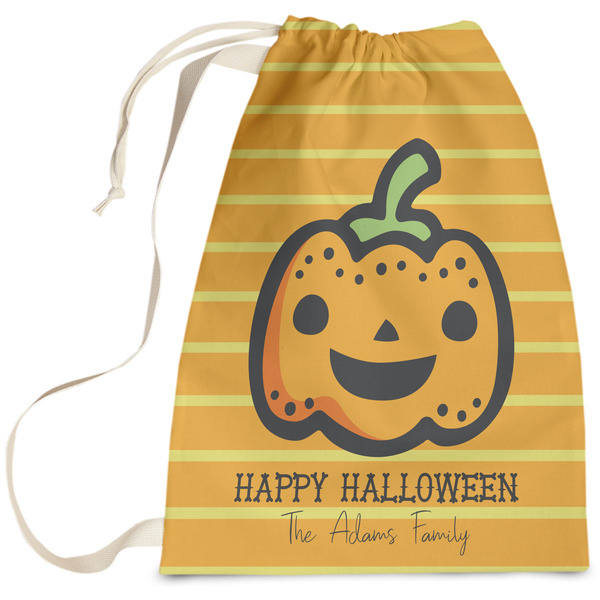 Custom Halloween Pumpkin Laundry Bag - Large (Personalized)