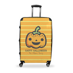 Halloween Pumpkin Suitcase - 28" Large - Checked w/ Name or Text