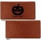 Halloween Pumpkin Leather Checkbook Holder Front and Back Single Sided - Apvl