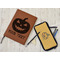 Halloween Pumpkin Leather Sketchbook - Large - Double Sided - In Context