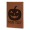 Halloween Pumpkin Leatherette Journals - Large - Double Sided - Angled View