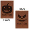 Halloween Pumpkin Leatherette Journals - Large - Double Sided - Front & Back View