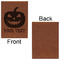 Halloween Pumpkin Leatherette Sketchbooks - Large - Single Sided - Front & Back View