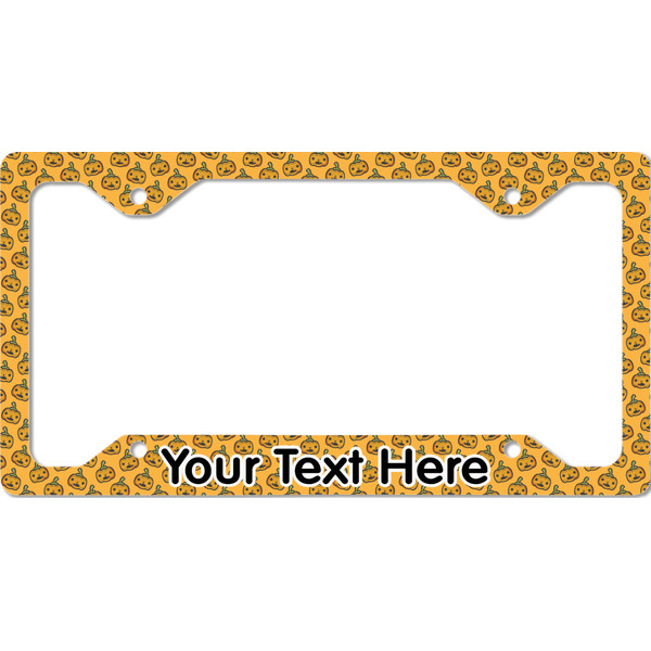 Custom Halloween Pumpkin License Plate Frame - Style C (Personalized)