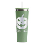 Halloween Pumpkin RTIC Everyday Tumbler with Straw - 28oz - Light Green - Single-Sided (Personalized)