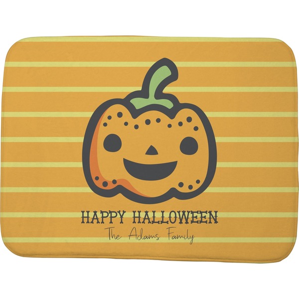 Custom Halloween Pumpkin Memory Foam Bath Mat - 48"x36" (Personalized)