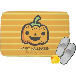 Halloween Pumpkin Memory Foam Bath Mat - 34"x21" (Personalized)