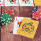 Halloween Pumpkin On Table with Poker Chips