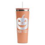 Halloween Pumpkin RTIC Everyday Tumbler with Straw - 28oz - Peach - Single-Sided (Personalized)