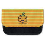 Halloween Pumpkin Canvas Pencil Case w/ Name or Text