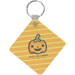 Halloween Pumpkin Diamond Plastic Keychain w/ Name or Text