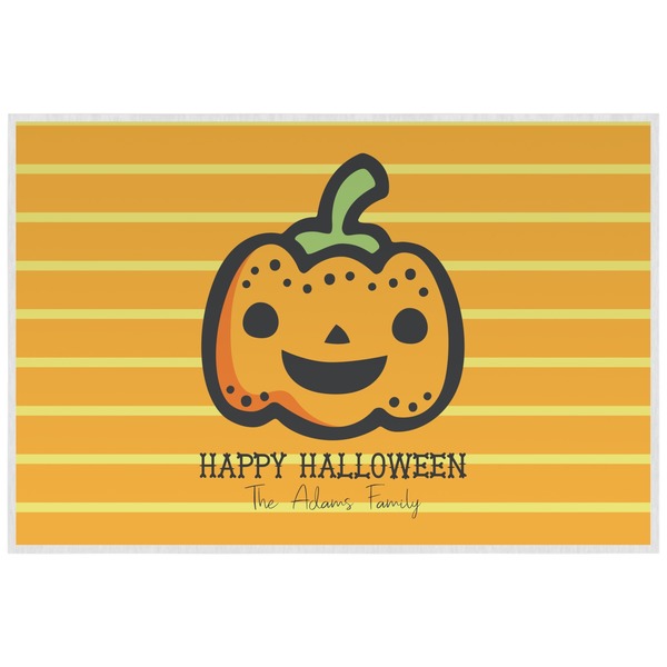 Custom Halloween Pumpkin Laminated Placemat w/ Name or Text