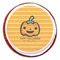 Halloween Pumpkin Printed Icing Circle - Large - On Cookie