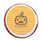 Halloween Pumpkin Printed Icing Circle - Medium - On Cookie