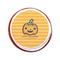 Halloween Pumpkin Printed Icing Circle - Small - On Cookie