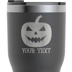 Halloween Pumpkin RTIC Tumbler - Black - Engraved Front (Personalized)