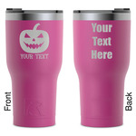 Halloween Pumpkin RTIC Tumbler - Magenta - Laser Engraved - Double-Sided (Personalized)