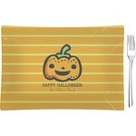 Halloween Pumpkin Glass Rectangular Appetizer / Dessert Plate (Personalized)