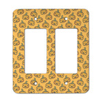 Halloween Pumpkin Rocker Style Light Switch Cover - Two Switch