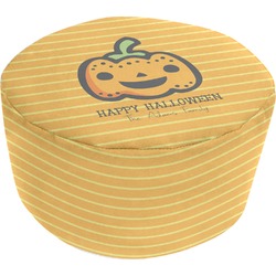 Halloween Pumpkin Round Pouf Ottoman (Personalized)