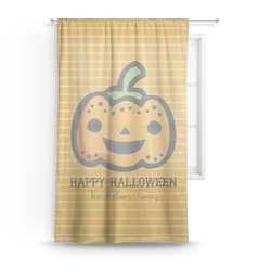 Halloween Pumpkin Sheer Curtain - 50"x84" (Personalized)