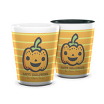 Halloween Pumpkin Ceramic Shot Glass - 1.5 oz (Personalized)