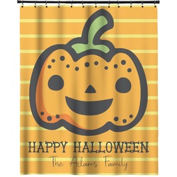 Halloween Pumpkin Extra Long Shower Curtain - 70"x84" (Personalized)