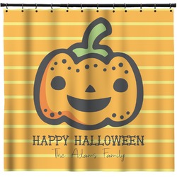 Halloween Pumpkin Shower Curtain - 71" x 74" (Personalized)