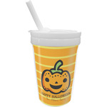 Halloween Pumpkin Sippy Cup with Straw (Personalized)