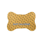 Halloween Pumpkin Bone Shaped Dog Food Mat (Small) (Personalized)