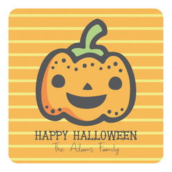 Halloween Pumpkin Square Decal - Medium (Personalized)