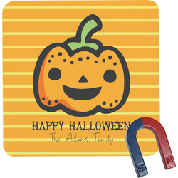 Halloween Pumpkin Square Fridge Magnet (Personalized)