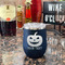 Halloween Pumpkin Stainless Wine Tumblers - Navy - Double Sided - In Context